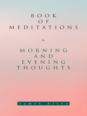 cover image of Book of Meditations & Morning and Evening Thoughts